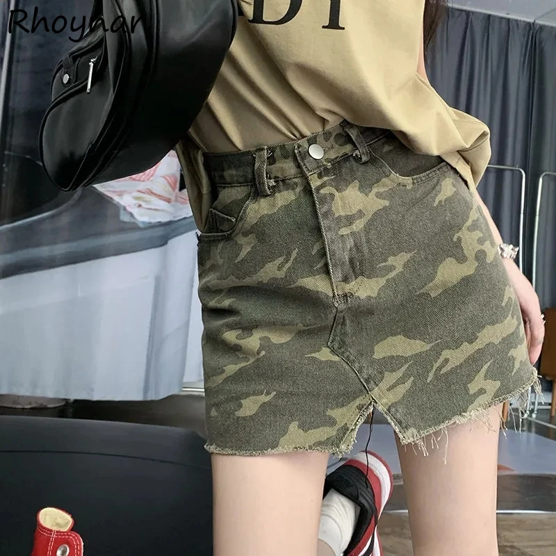 Camouflage Denim Skirts Women Summer Fashion Leisure All-match Street Wear High Waist Popular Cool Prevalent Hipster Stylish New
Camouflage Denim Skirts Women Summer Fashion Leisure All-match Street Wear High Waist Popular Cool Prevalent Hipster Stylish New