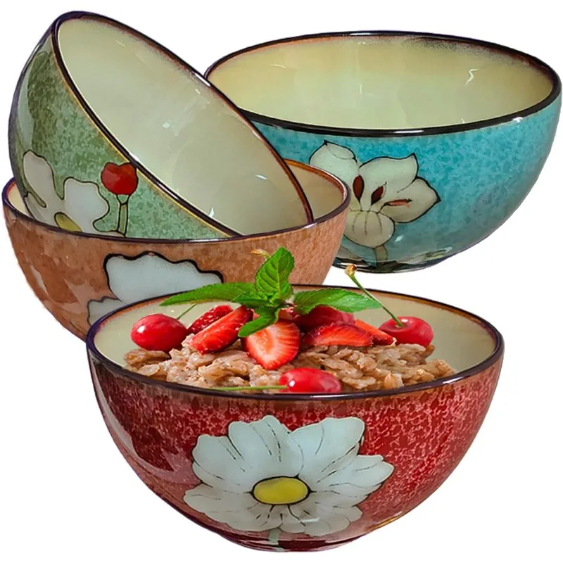 Ceramic Cereal Bowl Set of 4 for Kitchen - 28oz Ramen Bowls for Soup, Oatmeal, Salad, Pasta
Ceramic Cereal Bowl Set of 4 for Kitchen - 28oz Ramen Bowls for Soup, Oatmeal, Salad, Pasta