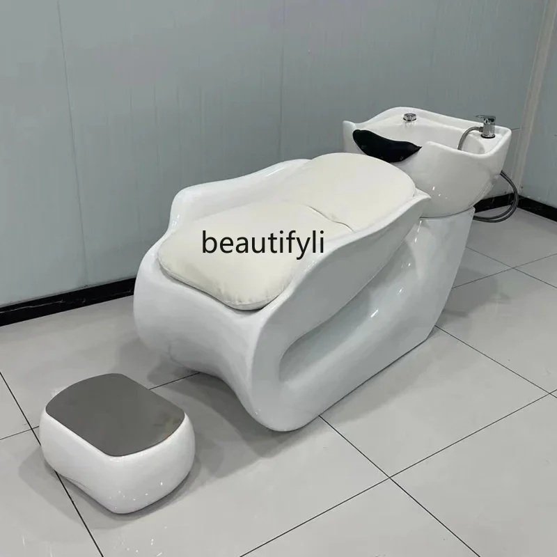 x1Ceramic Basin Barber Shop Shampoo Chair for Hair Salon Lying Half Salon Massage Flushing Bed
x1Ceramic Basin Barber Shop Shampoo Chair for Hair Salon Lying Half Salon Massage Flushing Bed
