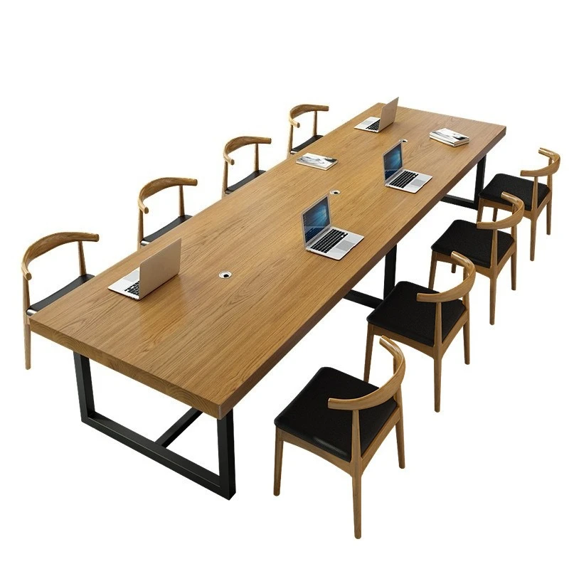 Solid wood conference table simple modern industrial style Nordic negotiation table and chair combination
Solid wood conference table simple modern industrial style Nordic negotiation table and chair combination