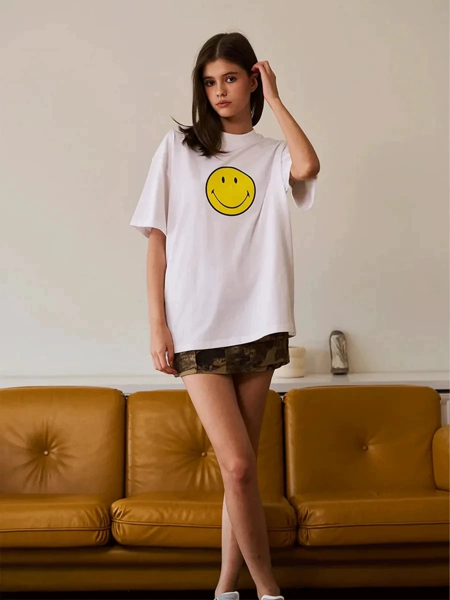 Faionable Повседневная свободная хлопковая футболка ort Sve Удобный дышащий женский топ с принтом круглый Ne Regular Fit
Faionable Повседневная свободная хлопковая футболка ort Sve Удобный дышащий женский топ с принтом круглый Ne Regular Fit