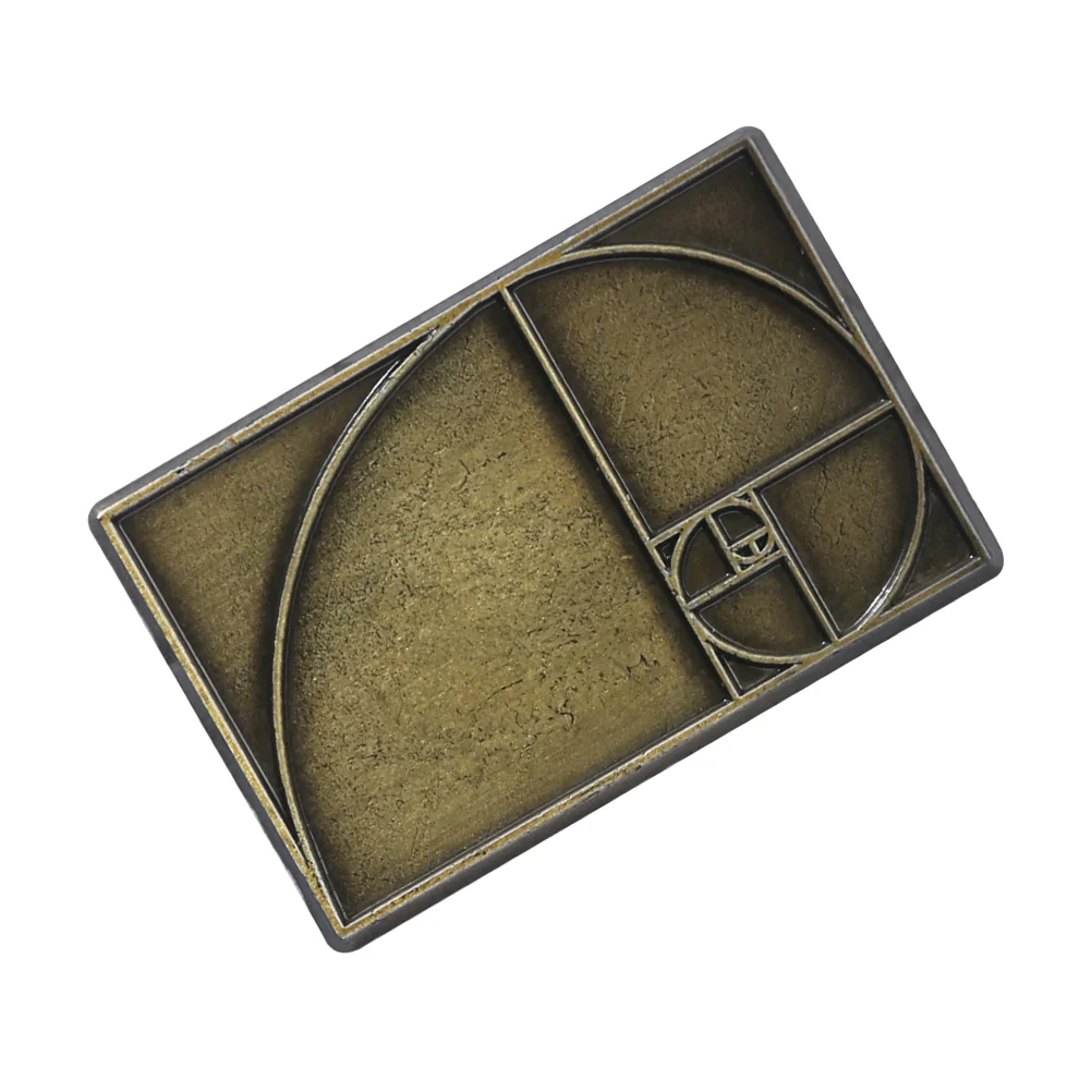 Mathematical Shape Brooch Lapel Pin Digital Graphic Badge Rectangle Coat Golden Ratio Metal Spiral Geometry Design
Mathematical Shape Brooch Lapel Pin Digital Graphic Badge Rectangle Coat Golden Ratio Metal Spiral Geometry Design