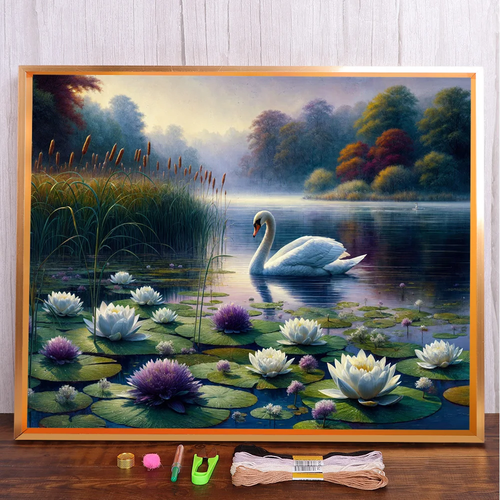 Swan Lotus Printed 11CT Cross-Stitch Set DIY Embroidery DMC Threads Sewing Painting Handiwork Craft Wholesale Stamped Counted
Swan Lotus Printed 11CT Cross-Stitch Set DIY Embroidery DMC Threads Sewing Painting Handiwork Craft Wholesale Stamped Counted