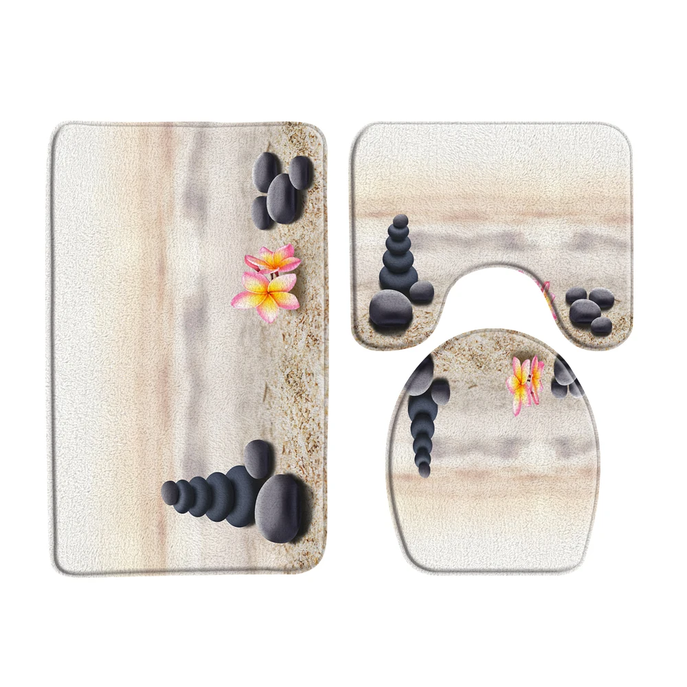 Zen Bath Mat Bblack Stone Flower Sandy Beach Decor Anti Slip Floor Rugs Toilet Lid Cover U-shaped Pad Bathroom Accessories Sets
Zen Bath Mat Bblack Stone Flower Sandy Beach Decor Anti Slip Floor Rugs Toilet Lid Cover U-shaped Pad Bathroom Accessories Sets