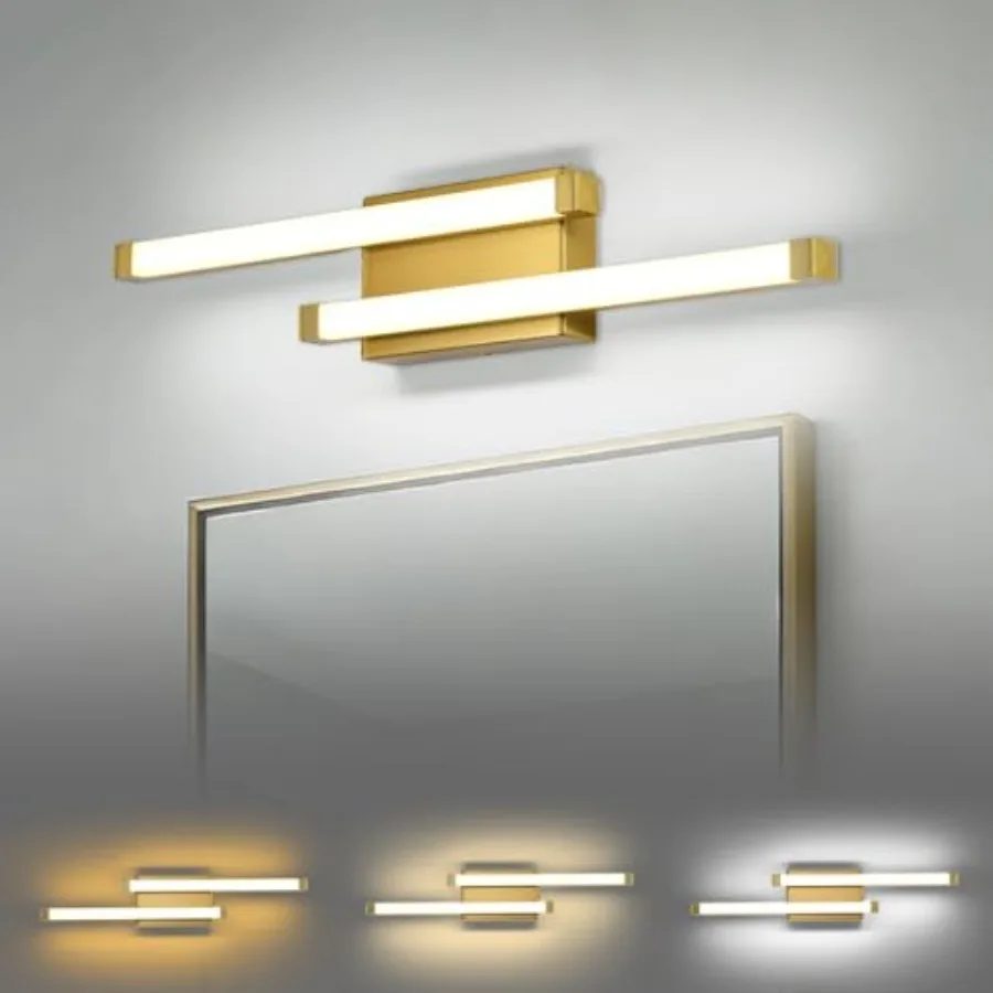 Bathroom Vanity Light Bar 24 Inch Modern LED Bath Light 18W 3 CCT 3000K 4000K 6000K Dimmable Hardwired Acrylic Vanity Light Bar
Bathroom Vanity Light Bar 24 Inch Modern LED Bath Light 18W 3 CCT 3000K 4000K 6000K Dimmable Hardwired Acrylic Vanity Light Bar
