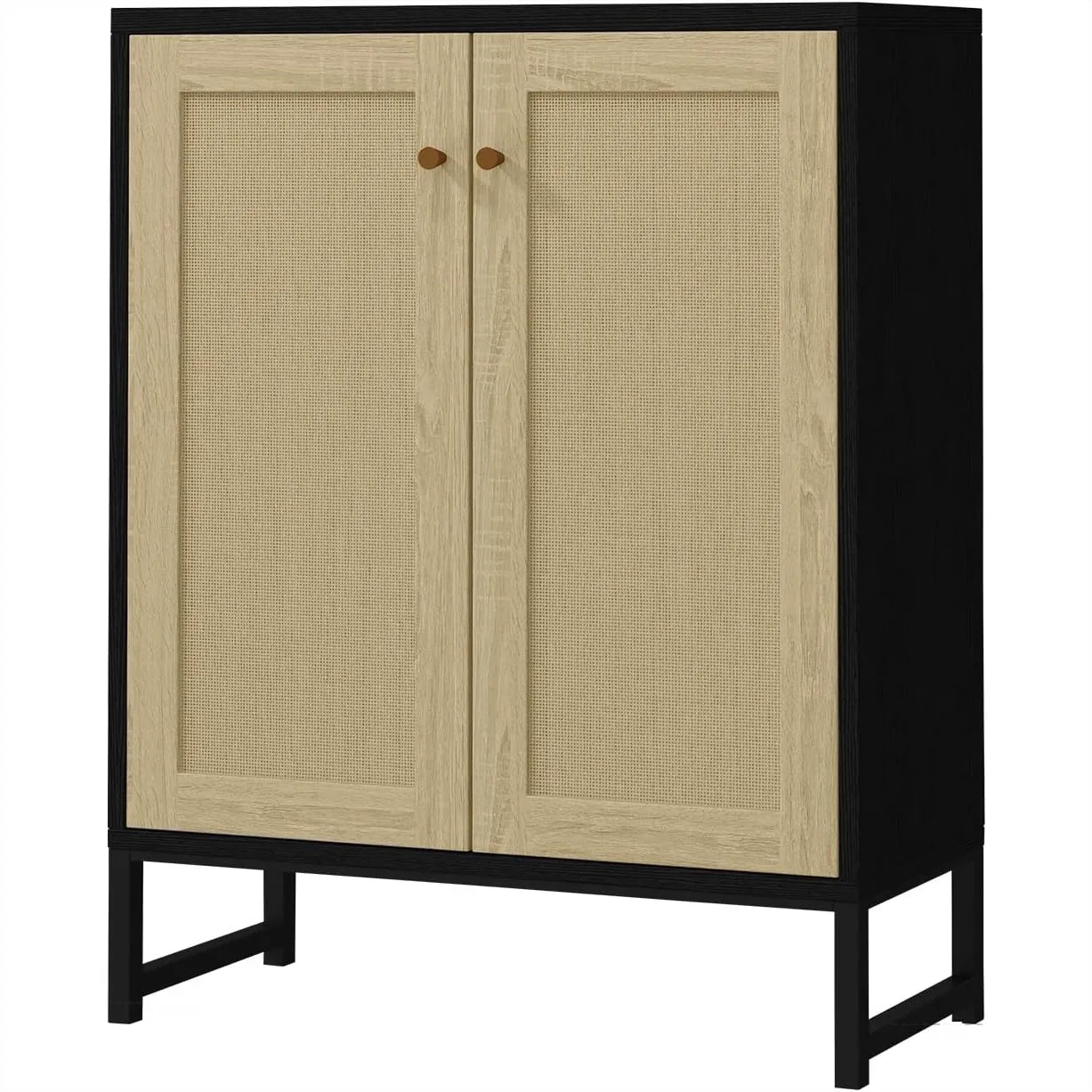 Rattan Decorated 2 Doors Storage Cabinet Accent Cabinet for Living Room Kitchen Sideboard Buffet Table Black
Rattan Decorated 2 Doors Storage Cabinet Accent Cabinet for Living Room Kitchen Sideboard Buffet Table Black