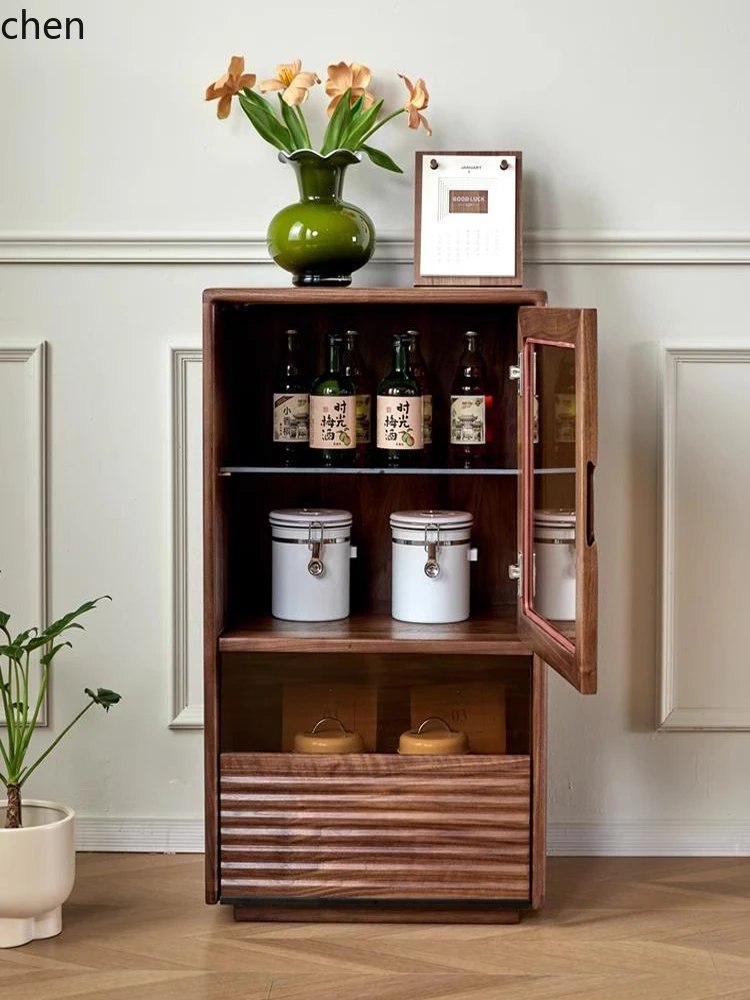 CPP all solid wood walnut dining side small apartment living room bedroom storage sofa side cabinet
CPP all solid wood walnut dining side small apartment living room bedroom storage sofa side cabinet