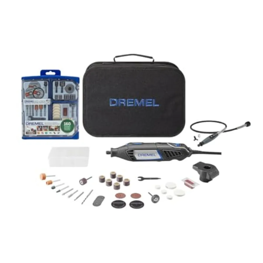 Dremel 4000-2/32 Variable Speed Rotary Tool Kit with 2 Attachments and 32 Accories - High-Performance Rotary Tool Bundle with 1
Dremel 4000-2/32 Variable Speed Rotary Tool Kit with 2 Attachments and 32 Accories - High-Performance Rotary Tool Bundle with 1