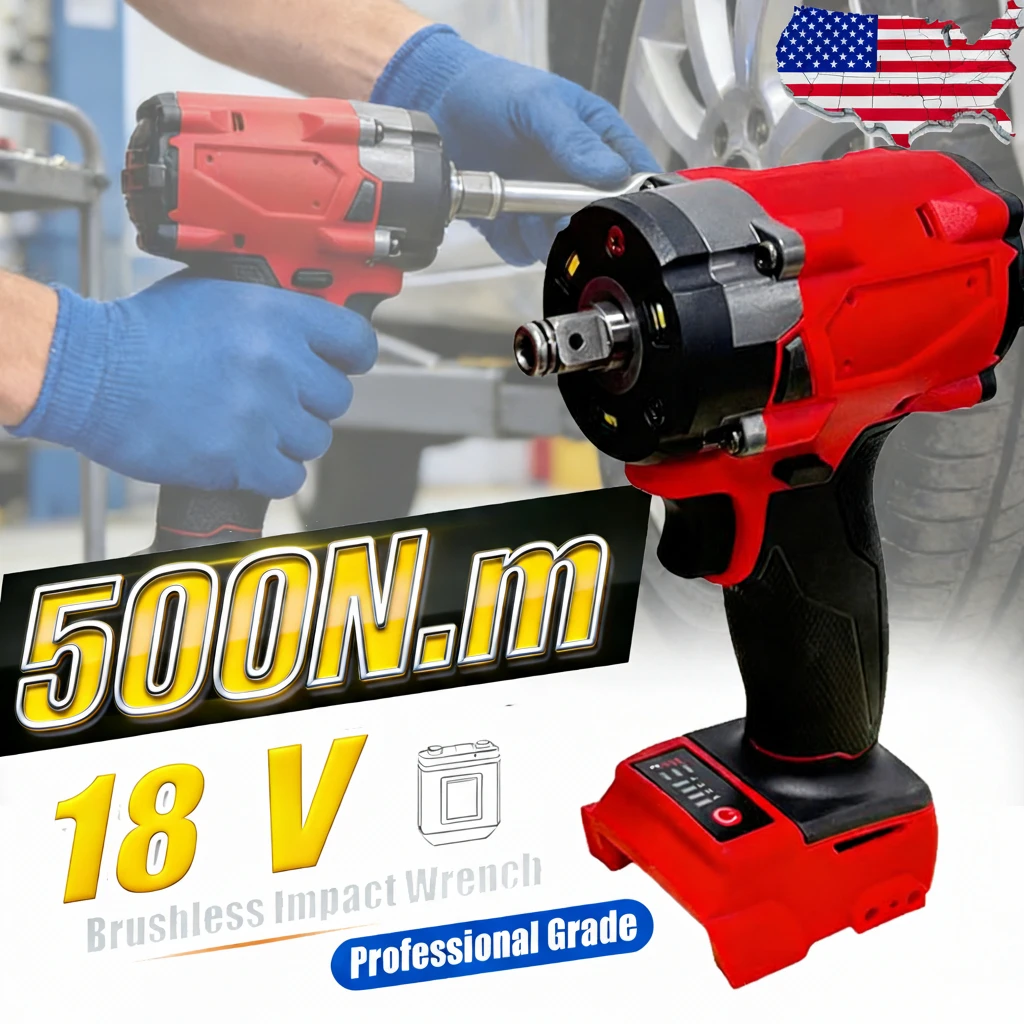 Бесщеточный ударный гайковерт с 4 скоростями, 500 Н·м, аккумуляторный электрический шуруповерт для батареи Milwaukee 18В, для автомобильных шин, электроинструмент
Бесщеточный ударный гайковерт с 4 скоростями, 500 Н·м, аккумуляторный электрический шуруповерт для батареи Milwaukee 18В, для автомобильных шин, электроинструмент