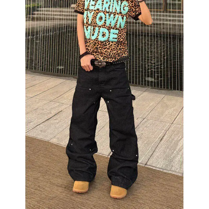 American Style Cleanfit Retro Street Rhinestone Rivet Denim Original Cow Men's Straight Leg Loose Long Pants Workwear Trousers
American Style Cleanfit Retro Street Rhinestone Rivet Denim Original Cow Men's Straight Leg Loose Long Pants Workwear Trousers