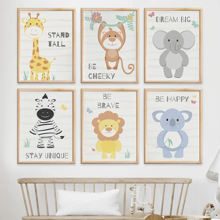 Cartoon Animals Bear Giraffe Monkey Elephant Zebra Wall Art Canvas Painting Nordic Posters And Prints Wall Pictures Kids Room
Cartoon Animals Bear Giraffe Monkey Elephant Zebra Wall Art Canvas Painting Nordic Posters And Prints Wall Pictures Kids Room