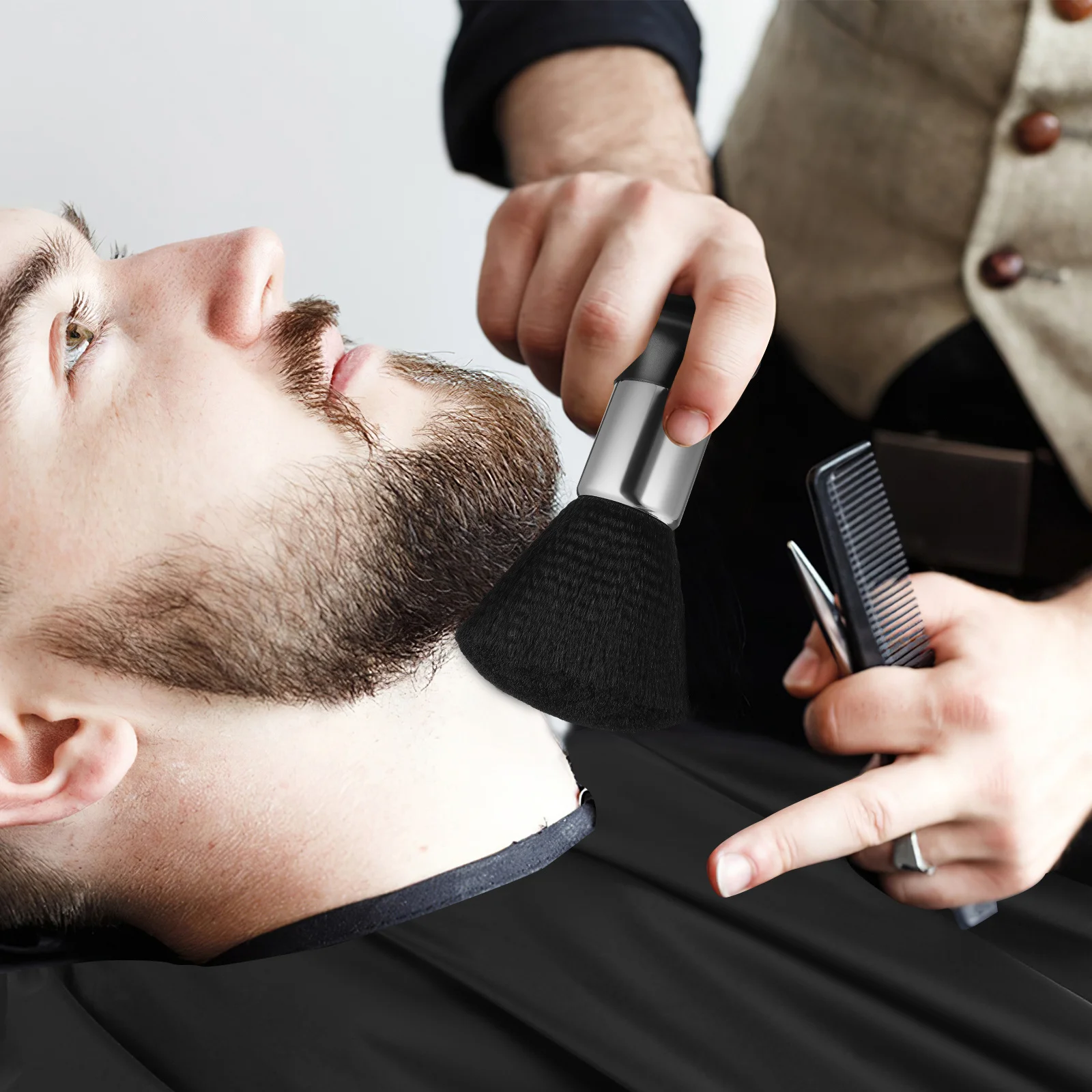 1Set Black Hair Cutting Cape Salon Barber Cape Adjustable Neck Strap Hairdresser Makeup Beard Apron Duster Suitable for Home
1Set Black Hair Cutting Cape Salon Barber Cape Adjustable Neck Strap Hairdresser Makeup Beard Apron Duster Suitable for Home