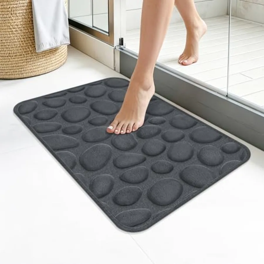 Memory Foam Bath Mat, 16x24 Inch Non Slip Cobblestone Bath Mats, Manchine Washable Absorbent Bathroom Floor Mats, Ultra Soft an
Memory Foam Bath Mat, 16x24 Inch Non Slip Cobblestone Bath Mats, Manchine Washable Absorbent Bathroom Floor Mats, Ultra Soft an