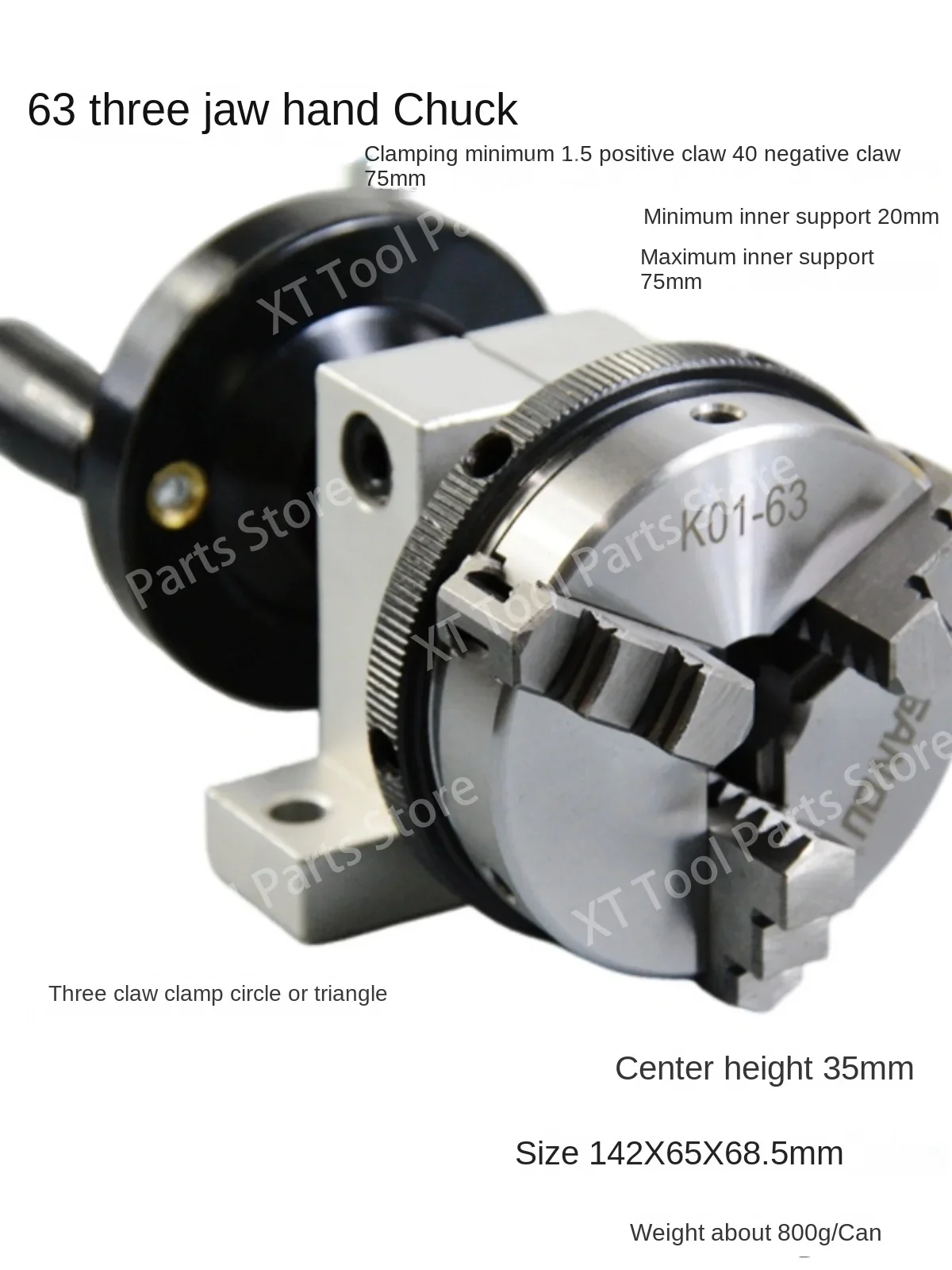 Mini three European hand rotating chuck center height 35mm bearing material forward and reverse slight damping feeling smooth
Mini three European hand rotating chuck center height 35mm bearing material forward and reverse slight damping feeling smooth