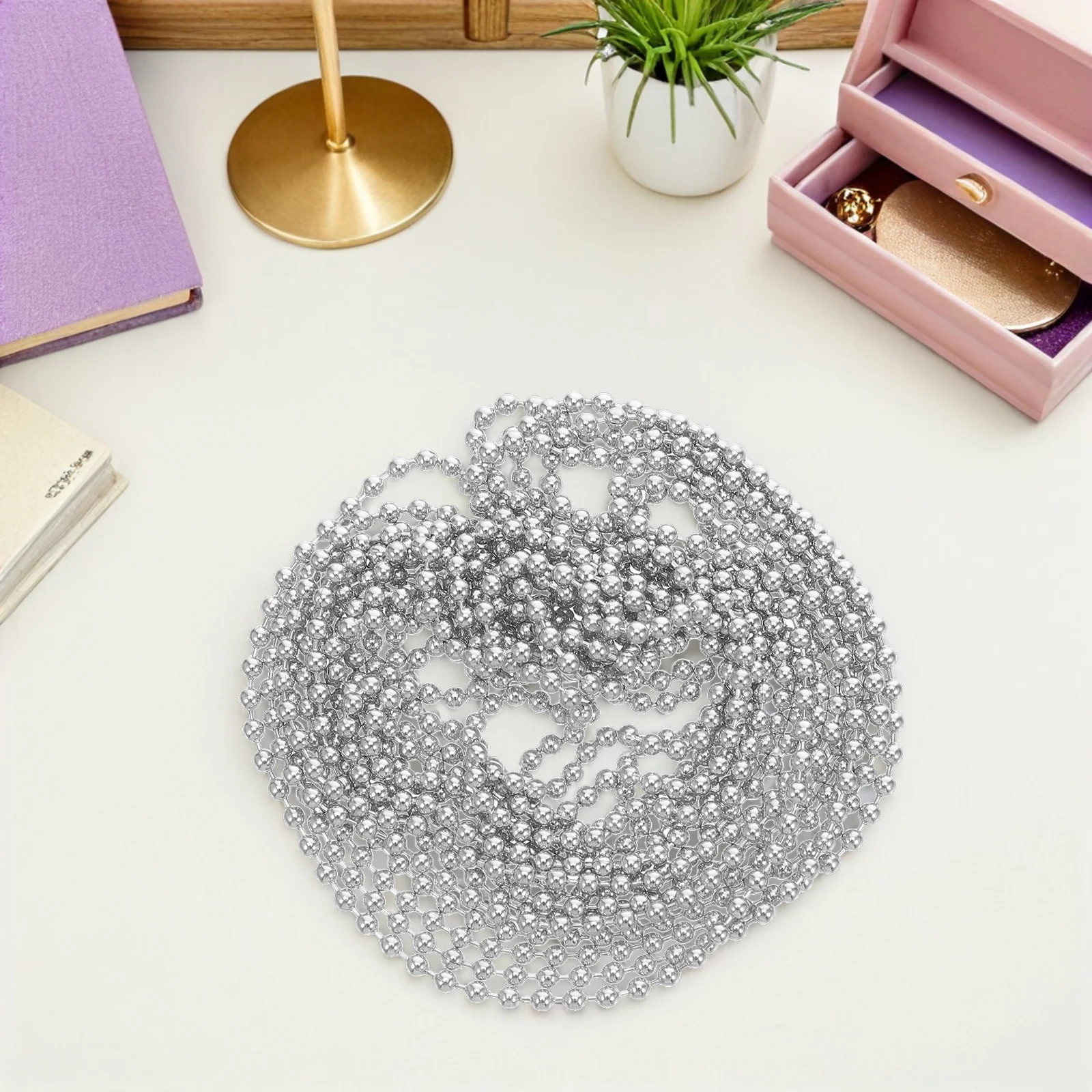 3M Bead Link Stainless Steel Ball Chain 10 Connectors for Dog Tags Bottle Cap Pendant Tile Necklace Jewelry Making
3M Bead Link Stainless Steel Ball Chain 10 Connectors for Dog Tags Bottle Cap Pendant Tile Necklace Jewelry Making