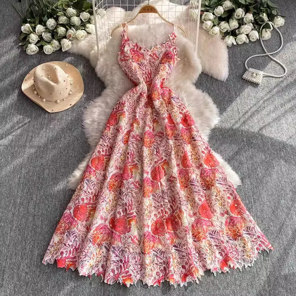 Red Floral Embroidery Lace Dress Women Elegant V-neck Strapped Spaghetti Clothing Lady Streetwear Hollow Out Vestidos Bodycon
Red Floral Embroidery Lace Dress Women Elegant V-neck Strapped Spaghetti Clothing Lady Streetwear Hollow Out Vestidos Bodycon