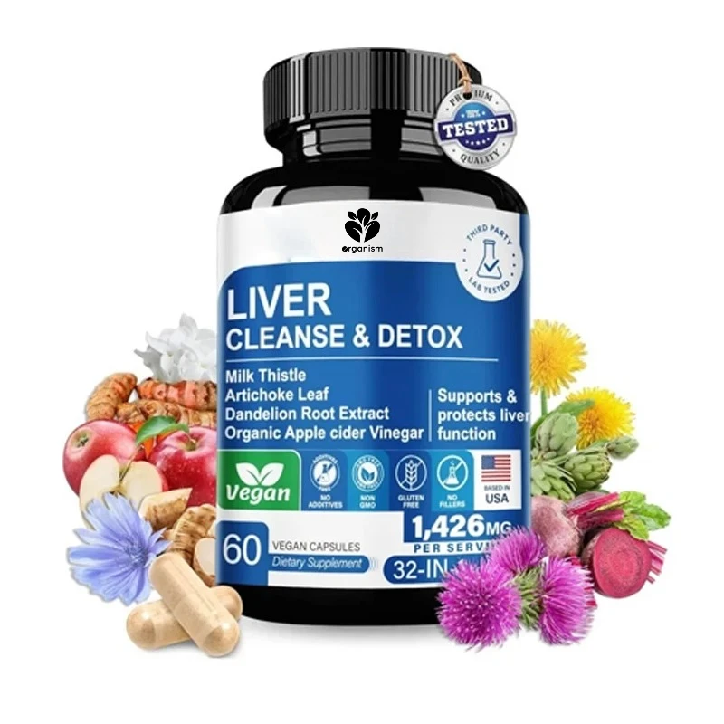 32 in 1 liver cleansing and repair, containing apple cider vinegar, milk thistle, thistle, dandelion root capsules,60 capsules.
32 in 1 liver cleansing and repair, containing apple cider vinegar, milk thistle, thistle, dandelion root capsules,60 capsules.