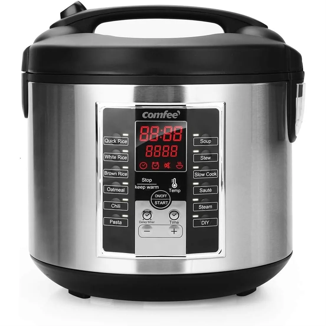 Multi Cooker Rice Cooker with 12 Digital Programs, 5.2Qt Large Capacity, 24H Preset & Keep Warm