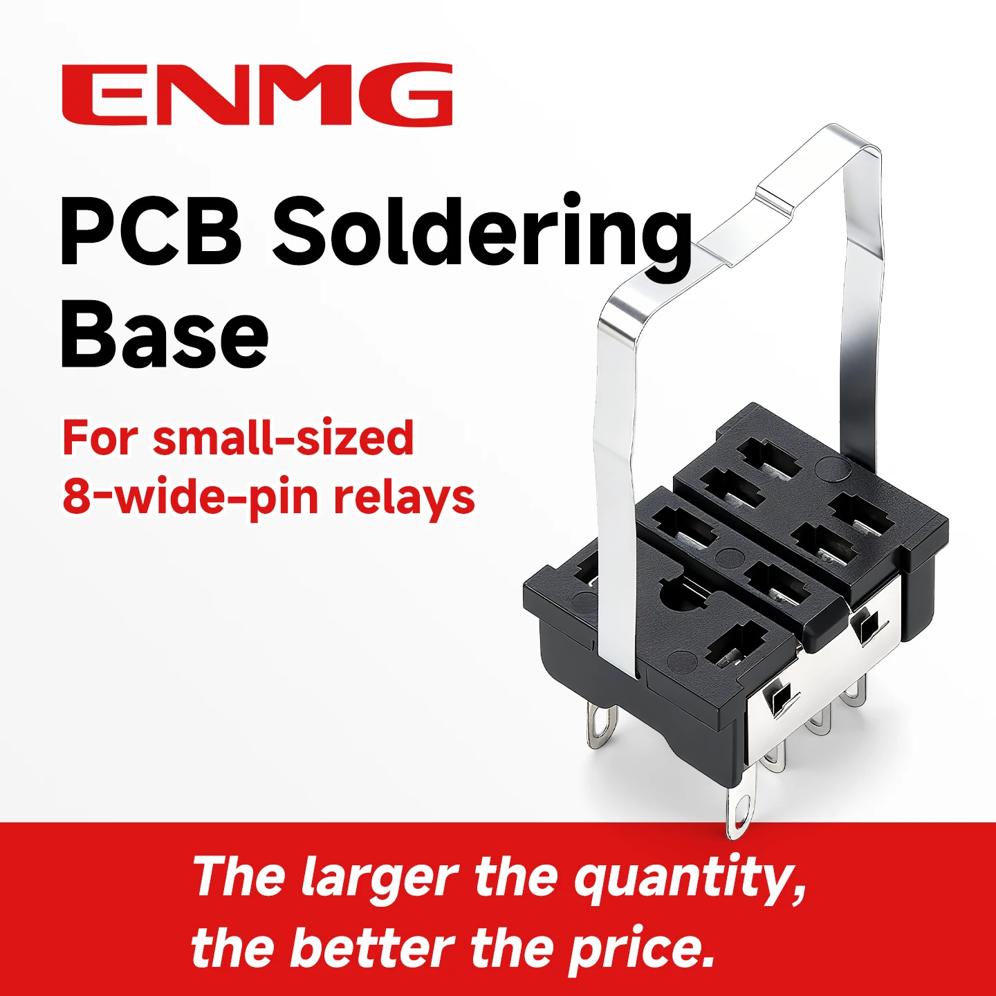 ENMG Intermediate Relay Small PCB Welding Type Base Wide 8-Pin Socket PT08 Suitable for GLY2N-J Durable Plug-In & Fixing Clip
ENMG Intermediate Relay Small PCB Welding Type Base Wide 8-Pin Socket PT08 Suitable for GLY2N-J Durable Plug-In & Fixing Clip