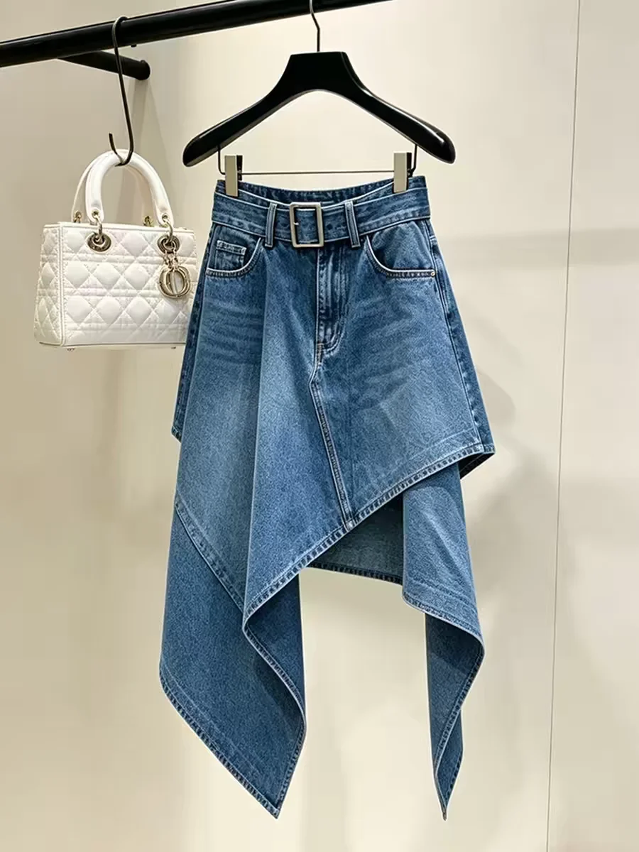 Stylish Uneven Denim Skirt Women's Summer 2026 New Retro Fashion Slimming Waist Long Skirt Commute Standard Fit A-Line
Stylish Uneven Denim Skirt Women's Summer 2026 New Retro Fashion Slimming Waist Long Skirt Commute Standard Fit A-Line