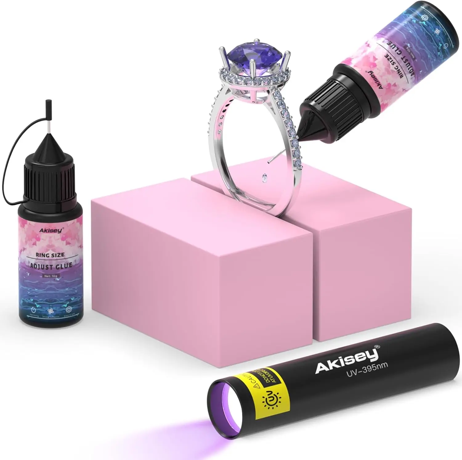 Ring Sizers for Loose Rings, Invisible UV Glue Adjuster Kit, Easy Fit Any Size, Women's Ring Guard
Ring Sizers for Loose Rings, Invisible UV Glue Adjuster Kit, Easy Fit Any Size, Women's Ring Guard