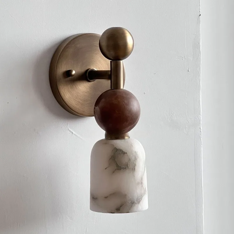 100% Natural Spanish Marble French Mid-Century Alabaster Wall Lamp, Villa Decor Light
100% Natural Spanish Marble French Mid-Century Alabaster Wall Lamp, Villa Decor Light