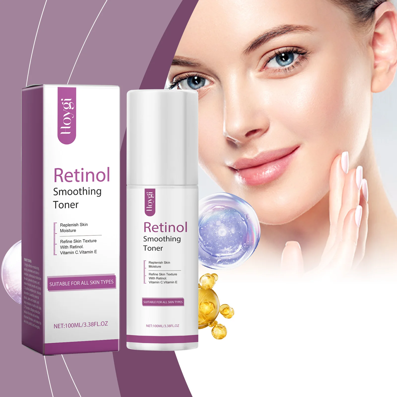 Retinol Hydrating Toner, Firming & Brightening Face Treatment, Moisturizing Skin Essence, 100ml Bottle
Retinol Hydrating Toner, Firming & Brightening Face Treatment, Moisturizing Skin Essence, 100ml Bottle