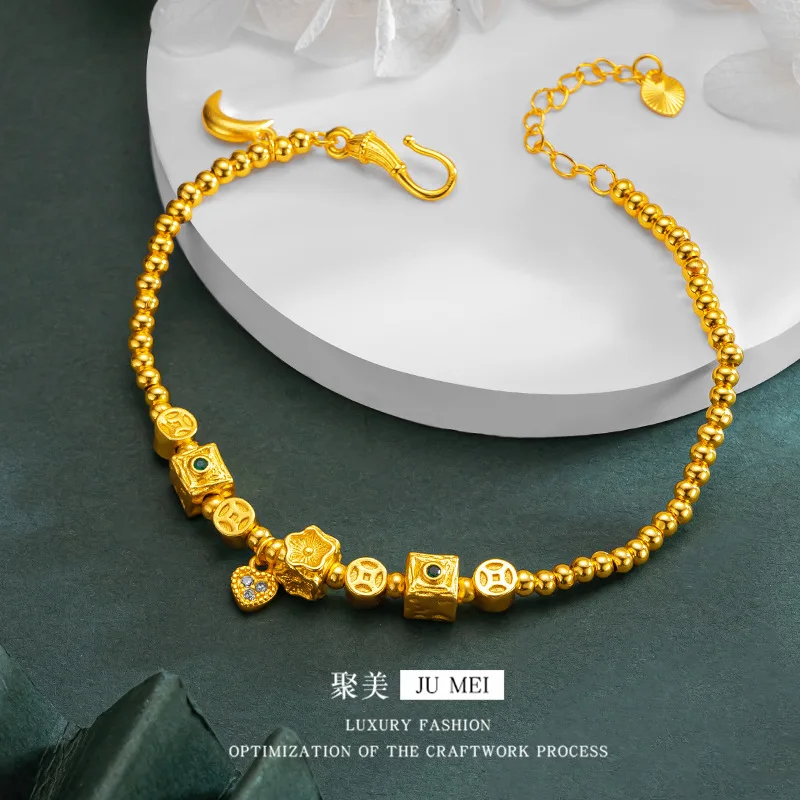 Sakura Copper Coin Star Moon Bracelet for Women 24K Gold, AU999 Sakura Ancient Sakura Coin Star Moon String Broken Diamond Inlay
Sakura Copper Coin Star Moon Bracelet for Women 24K Gold, AU999 Sakura Ancient Sakura Coin Star Moon String Broken Diamond Inlay