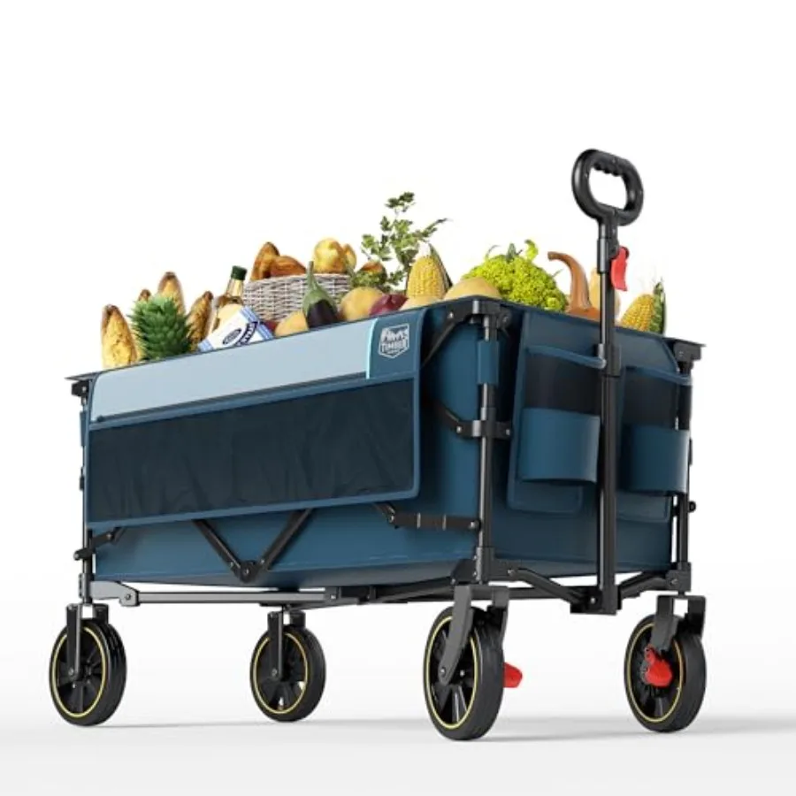Utility Grocery Cart for Camping, Gardening, Shopping: Collapsible Wagon Cart with Brakes, 200L Capacity, Steel Frame, Black, C
Utility Grocery Cart for Camping, Gardening, Shopping: Collapsible Wagon Cart with Brakes, 200L Capacity, Steel Frame, Black, C