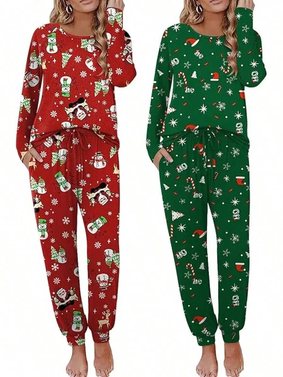 2 Pack Women Long Sleeve Sleepwear Set With Jogger Pants Cozy Pajamas Lounge Wear S-XXL
2 Pack Women Long Sleeve Sleepwear Set With Jogger Pants Cozy Pajamas Lounge Wear S-XXL