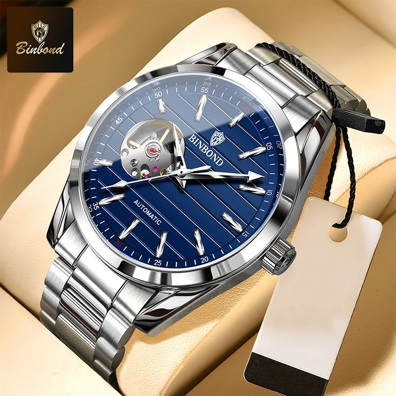 BINBOND New Fashion Men Watch Luminous Waterproof Hollowed Watch Luxury Steel Strip Male Fully Automatic Mechanical Watches
BINBOND New Fashion Men Watch Luminous Waterproof Hollowed Watch Luxury Steel Strip Male Fully Automatic Mechanical Watches