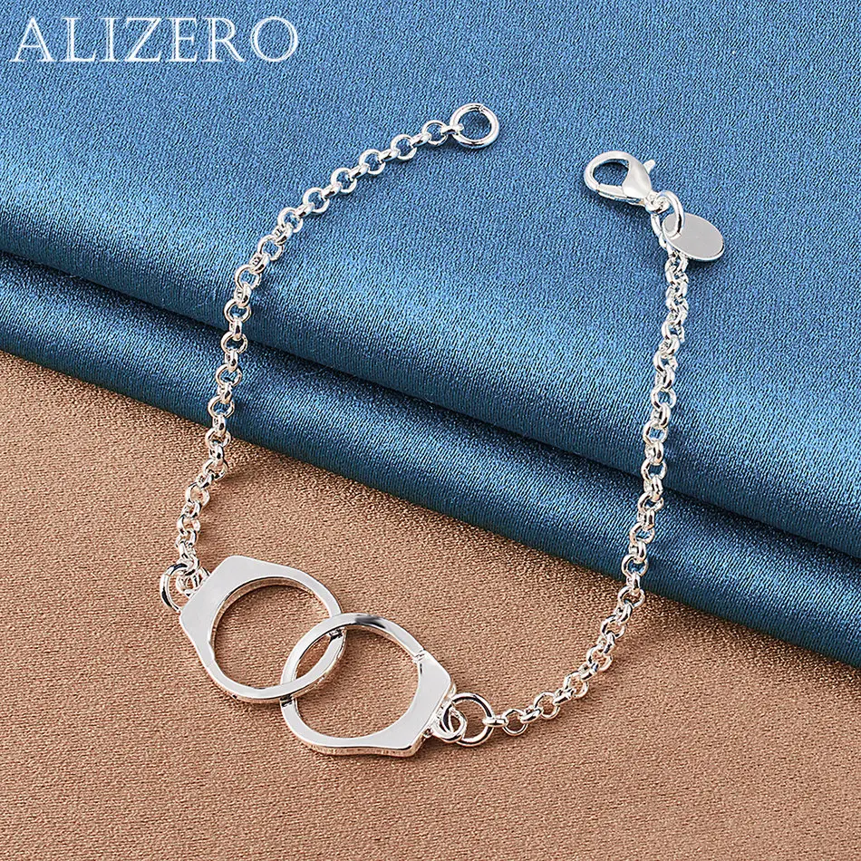 ALIZERO 925 Sterling Silver Bracelet Handcuffs Bracelets For Women Man Jewelry For Fashion Party and Daily Wear
ALIZERO 925 Sterling Silver Bracelet Handcuffs Bracelets For Women Man Jewelry For Fashion Party and Daily Wear