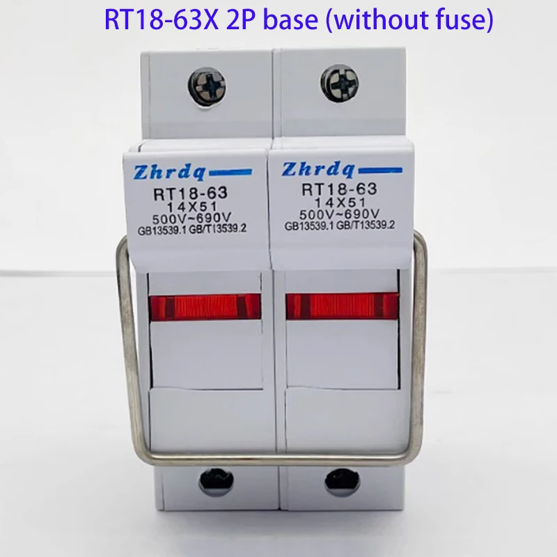 RT18-63X 2P 14*51 плавкий отключатель 500-690 В пластиковый держатель предохранителя на DIN-рейку с индикатором
RT18-63X 2P 14*51 плавкий отключатель 500-690 В пластиковый держатель предохранителя на DIN-рейку с индикатором