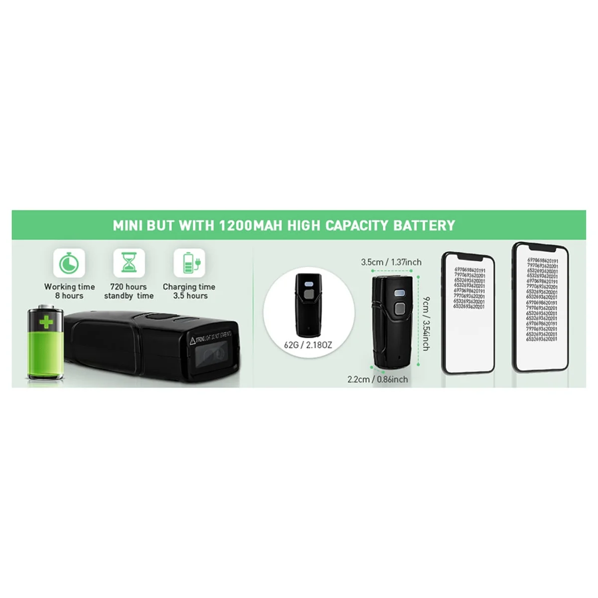 【New User-Coupon!】Wireless 1D Barcode Scanner Bluetooth Mini Scanner Support Windows Android POS
【New User-Coupon!】Wireless 1D Barcode Scanner Bluetooth Mini Scanner Support Windows Android POS