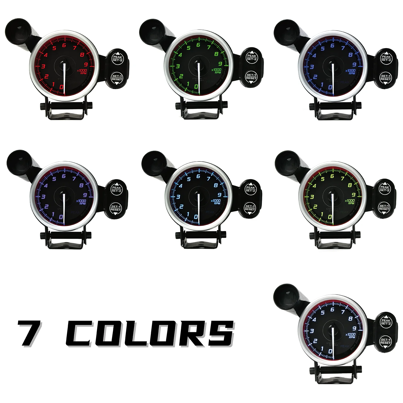 7-цветный тахометр Def, тахометр, ЖК-дисплей, 0-9000 об/мин, высокоскоростной шаговый двигатель со световым переключением передач и пиковым предупреждением, гоночный автоматический датчик
7-цветный тахометр Def, тахометр, ЖК-дисплей, 0-9000 об/мин, высокоскоростной шаговый двигатель со световым переключением передач и пиковым предупреждением, гоночный автоматический датчик