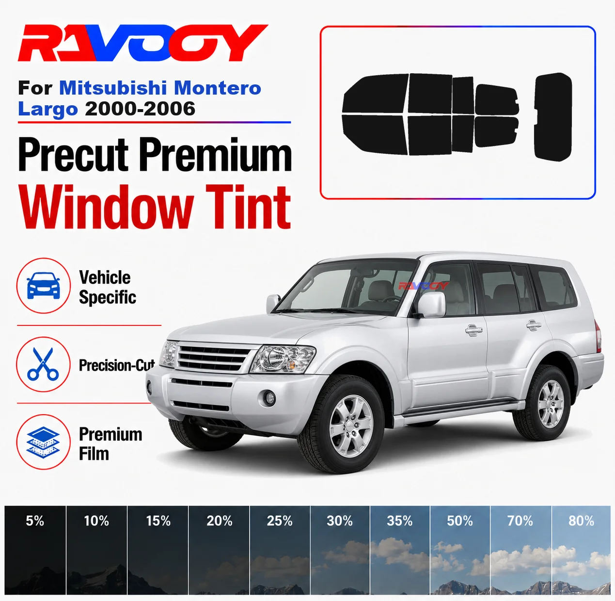 Premium Precut Window Tint Kit Front Rear Windows Rear Windshield For Mitsubishi Montero Largo 2000-2006 Nano Ceramic Film
Premium Precut Window Tint Kit Front Rear Windows Rear Windshield For Mitsubishi Montero Largo 2000-2006 Nano Ceramic Film