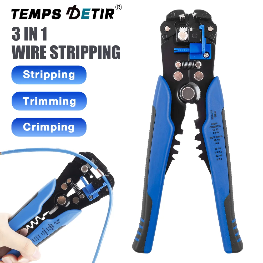 3 In 1 Cable Pliers Electrician Pliers Household Wire Stripping Cutting And Terminal Crimping Tools Suitable For 24-10AWG Cables
3 In 1 Cable Pliers Electrician Pliers Household Wire Stripping Cutting And Terminal Crimping Tools Suitable For 24-10AWG Cables
