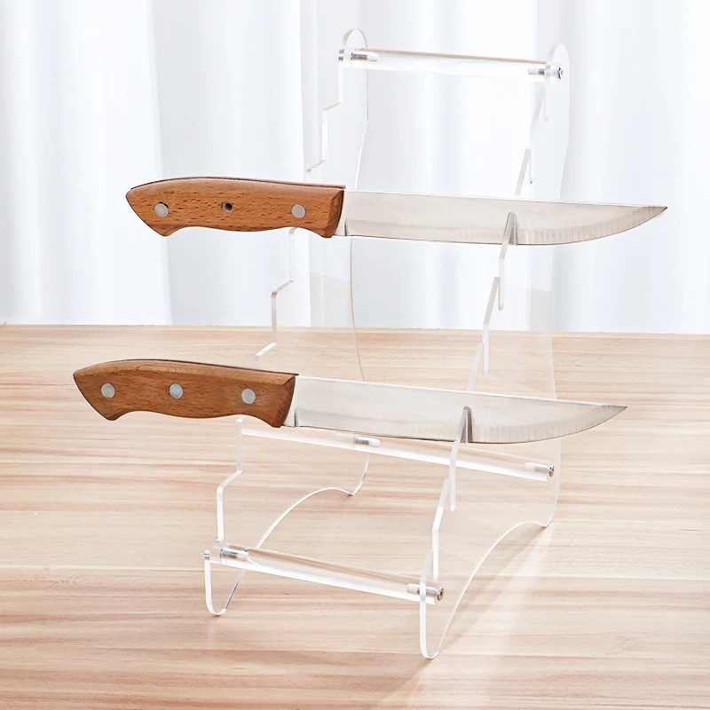 Transparent Acrylic Kitchen Stainless Steel Knife Kitchen Knife Storage Rack Fruit Folding Knife Holder Base
Transparent Acrylic Kitchen Stainless Steel Knife Kitchen Knife Storage Rack Fruit Folding Knife Holder Base