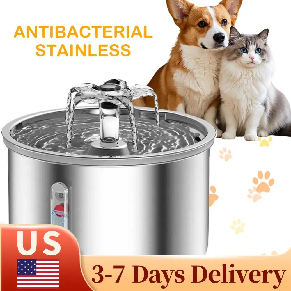 Автоматический фонтан-поилка для домашних животных 2 л, из нержавеющей стали 304, умный диспенсер для воды, ультратихий насос, миска-фонтан для кошек и собак
Автоматический фонтан-поилка для домашних животных 2 л, из нержавеющей стали 304, умный диспенсер для воды, ультратихий насос, миска-фонтан для кошек и собак