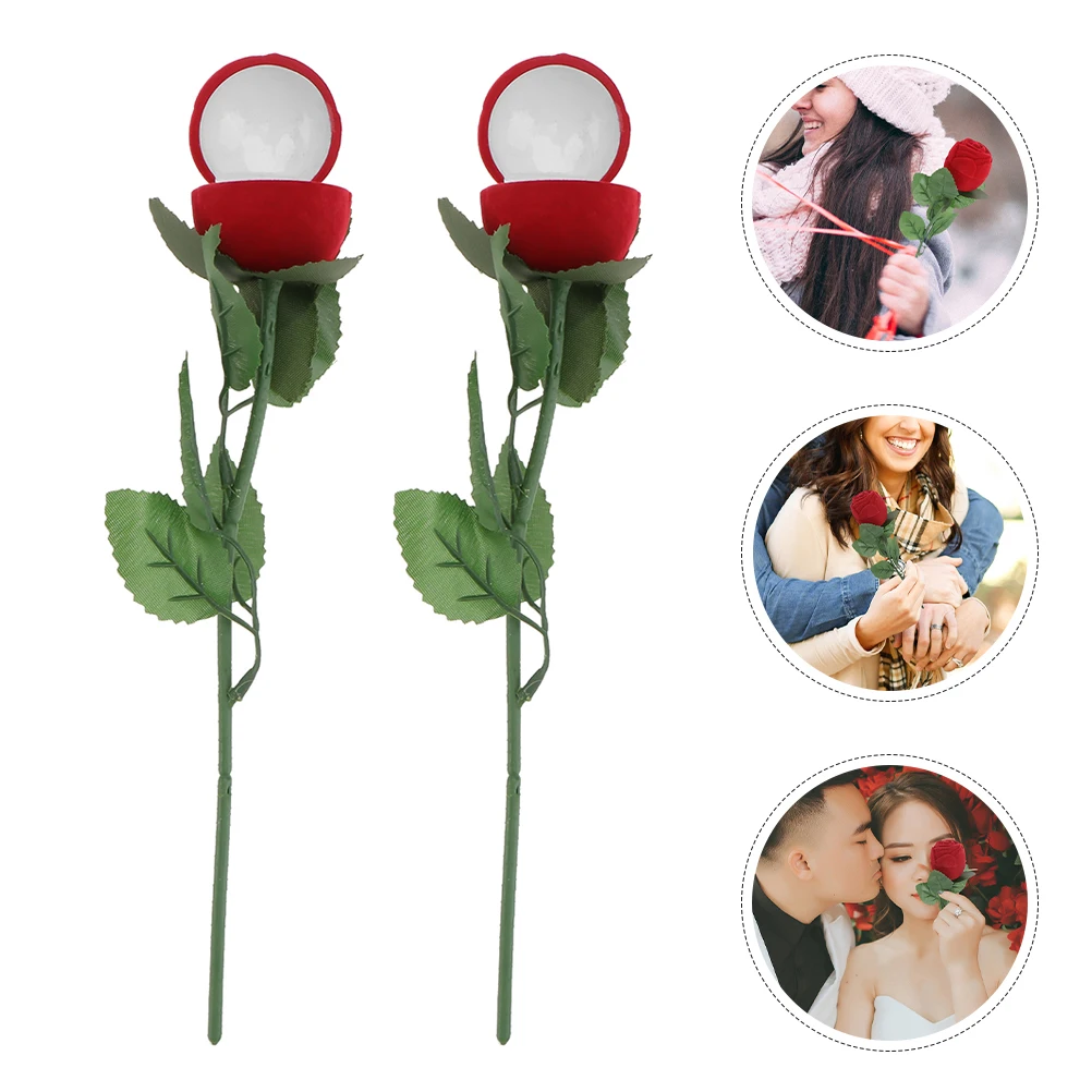 2PCS Valentine's Day Jewelry Box Ring Container Necklace Flannel Rose Holder Engagement Boxes Durable Material Protective
2PCS Valentine's Day Jewelry Box Ring Container Necklace Flannel Rose Holder Engagement Boxes Durable Material Protective