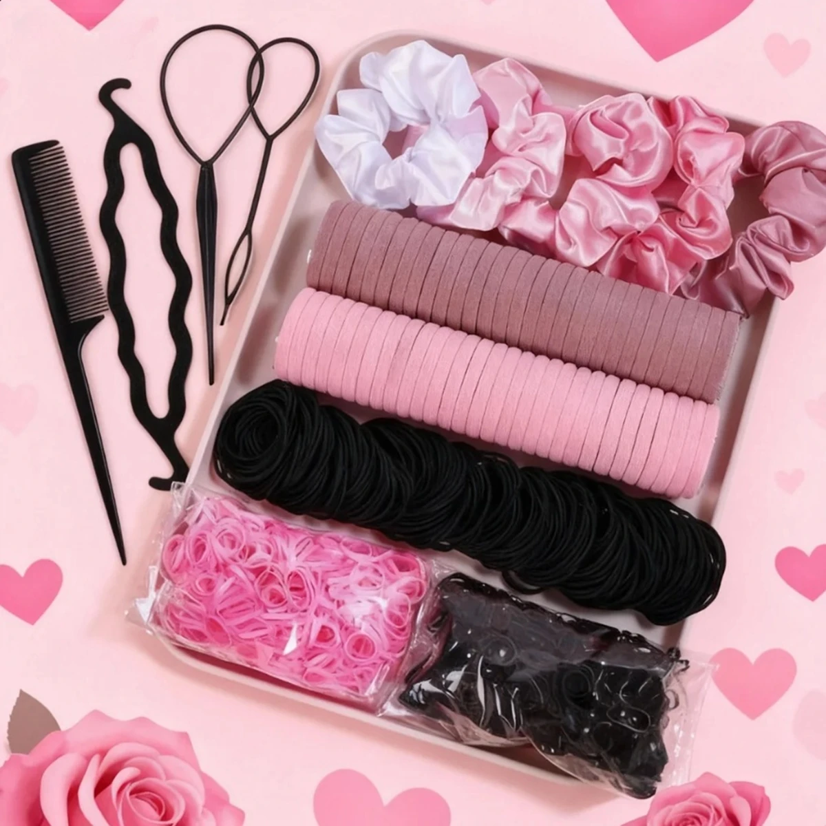 1109Pcs Hair Accessories Kit, Scrunchies, Hair Ties & Styling Tools, All-in-One Hair Set for Girls & Women Daily Use
1109Pcs Hair Accessories Kit, Scrunchies, Hair Ties & Styling Tools, All-in-One Hair Set for Girls & Women Daily Use