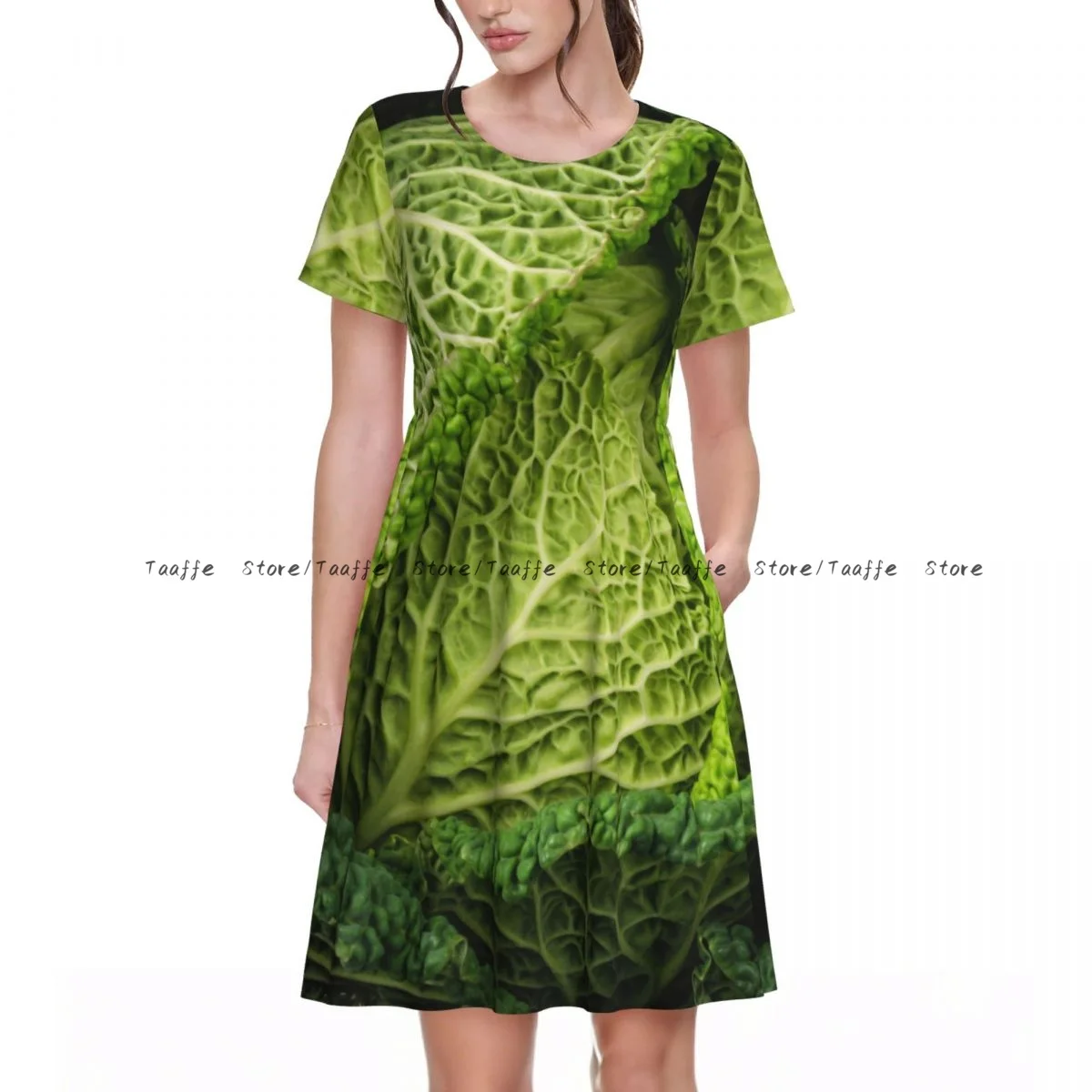 Summer Women Dress Cabbage Casual Beach Holiday Short Sleeve Round Collar Woman Midi Dress
Summer Women Dress Cabbage Casual Beach Holiday Short Sleeve Round Collar Woman Midi Dress
