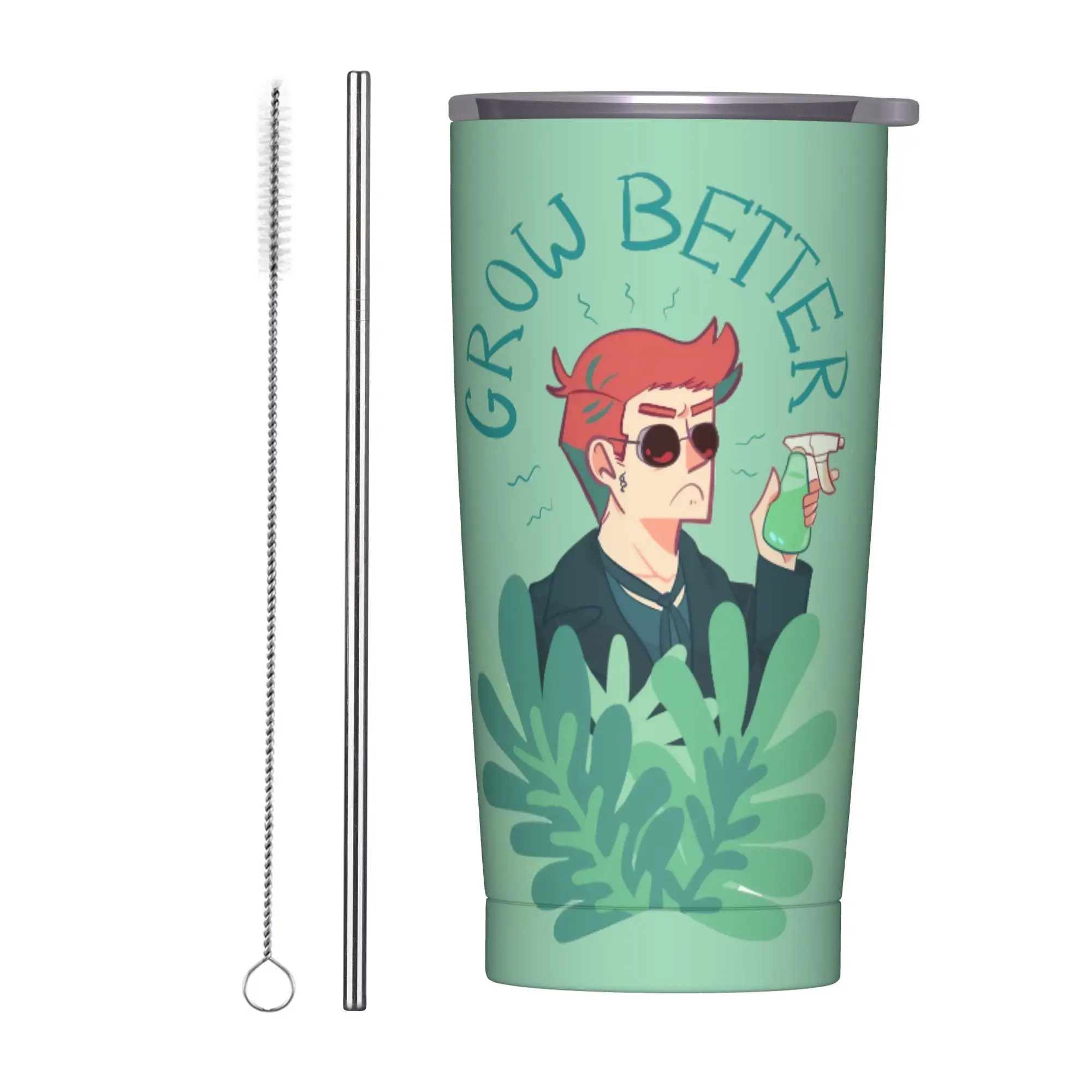 Good Omens Tumbler Vacuum Insulated Crowley and Plant Coffee Cups with Lid Straw Double Wall Mugs Hot Cold Drink
Good Omens Tumbler Vacuum Insulated Crowley and Plant Coffee Cups with Lid Straw Double Wall Mugs Hot Cold Drink