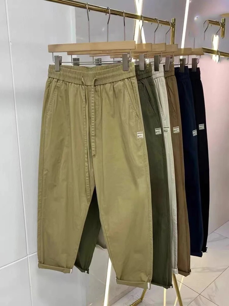 Весна-лето, новые прямые повседневные брюки из чистого хлопка, мужские свободные зауженные простые рабочие брюки, модная версия, свободные брюки
Весна-лето, новые прямые повседневные брюки из чистого хлопка, мужские свободные зауженные простые рабочие брюки, модная версия, свободные брюки