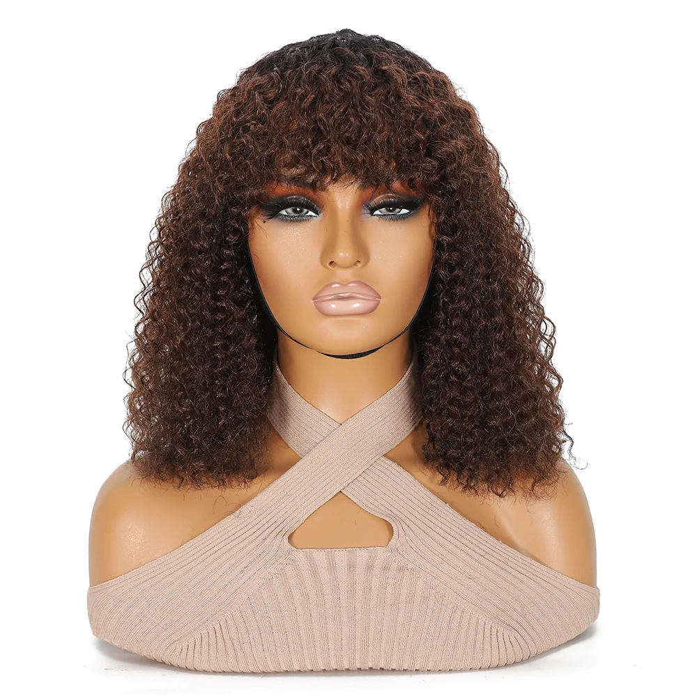 200 Density Curly Wigs Short Bob Curly Human Hair Wigs With Bangs No Lace Front For Black Women Wigs Natural Colour T1B/4
200 Density Curly Wigs Short Bob Curly Human Hair Wigs With Bangs No Lace Front For Black Women Wigs Natural Colour T1B/4