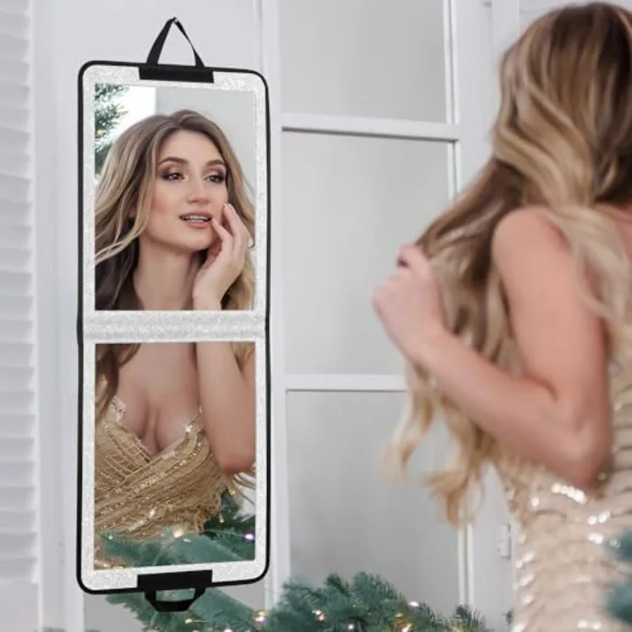 Folding Mirror 13"x33", Foldable Full-Length Travel Mirror 3-Way Use, Perfect for Dance, Festivals, RV
Folding Mirror 13"x33", Foldable Full-Length Travel Mirror 3-Way Use, Perfect for Dance, Festivals, RV