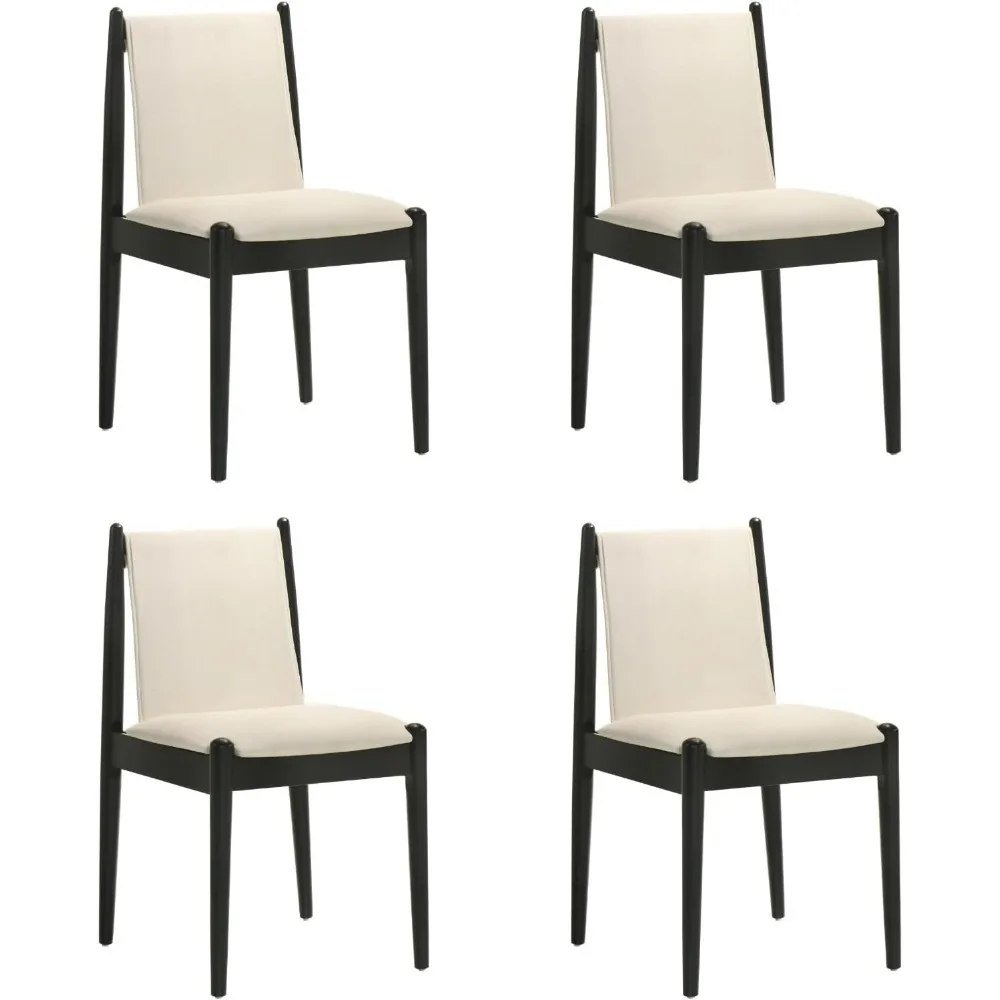 Upholstered Linen Beige Dining Chairs Set of 4, Wooden Armless Kitchen Chairs with Black Legs and Sturdy Frame for DiningRoom 
Upholstered Linen Beige Dining Chairs Set of 4, Wooden Armless Kitchen Chairs with Black Legs and Sturdy Frame for DiningRoom