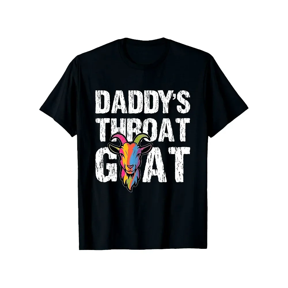 Men'S Funny "Daddy'S Throat Goat" Graphic T-Shirt - Bold White Text & Goat Head Design - Soft Breathable Crew Neck Tee for
Men'S Funny "Daddy'S Throat Goat" Graphic T-Shirt - Bold White Text & Goat Head Design - Soft Breathable Crew Neck Tee for