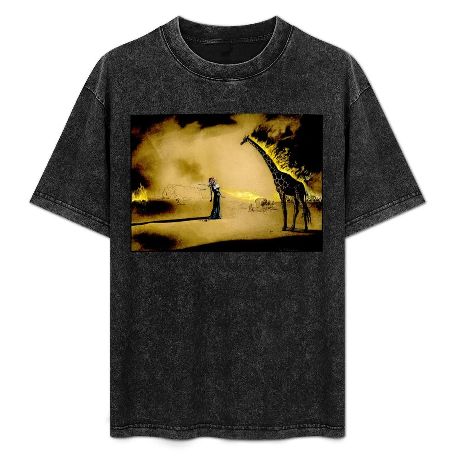 BURNING GIRAFFE : Vintage 1937Abstract Painting Print T-Shirt Plus Size Simple Casual Top
BURNING GIRAFFE : Vintage 1937Abstract Painting Print T-Shirt Plus Size Simple Casual Top