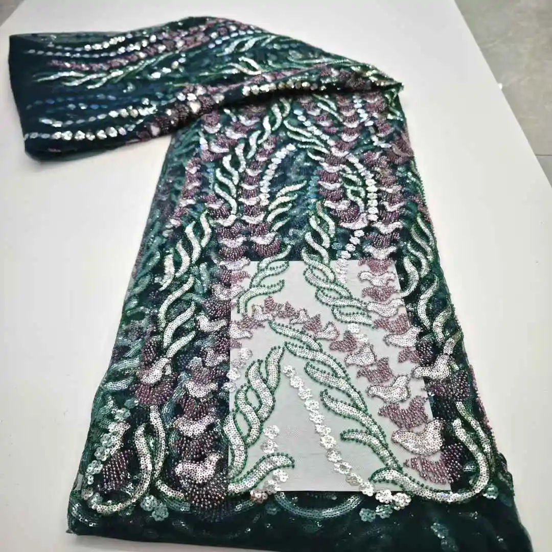 African Sequins Beaded Lace Fabric, Sequined Embroidery, French Nigerian Lace Fabric, Wedding Dress, High Quality, 2025 HD
African Sequins Beaded Lace Fabric, Sequined Embroidery, French Nigerian Lace Fabric, Wedding Dress, High Quality, 2025 HD